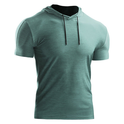 Summer Basketball Hooded Sportswear Men's Short Sleeve