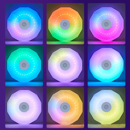 Lámpara de techo Bluetooth inteligente RGB colorida con música