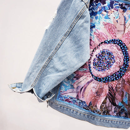 Women's Plus Size Short Jacket Denim Jacket