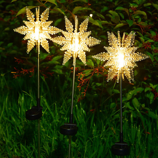 Luz LED solar para copo de nieve, resistente al agua, para exteriores