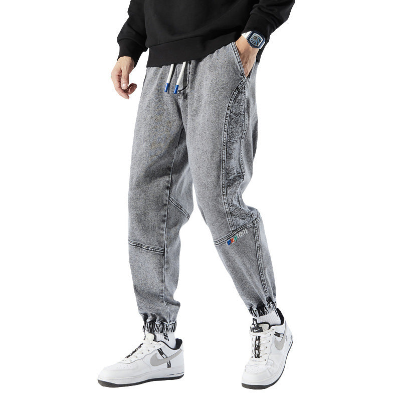 Vaqueros para hombre estilo japonés, ropa de trabajo, tallas grandes, tipo bombacho