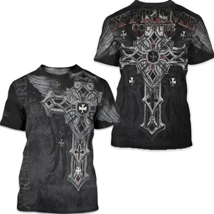 Trendy New T-shirt Foreign Trade Casual Dark Knight Short Sleeve