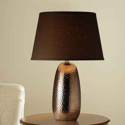 Lampe de table en céramique émaillée et métal