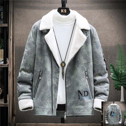 Men's Autumn Winter Lamb Plush Coat