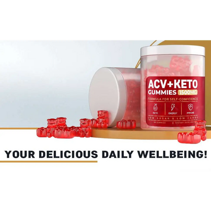 ACV Ketone 1500mg Soft Candy Gummies 60 Count