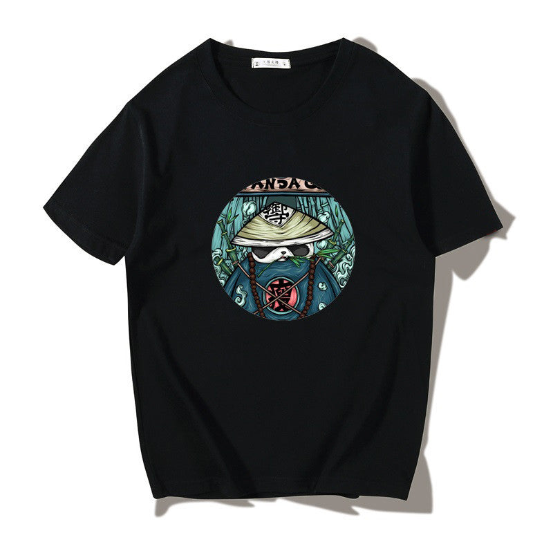Japanese Harbor Style Men's Cotton T-Shirt – Loose Print Crew Neck | S–5XL