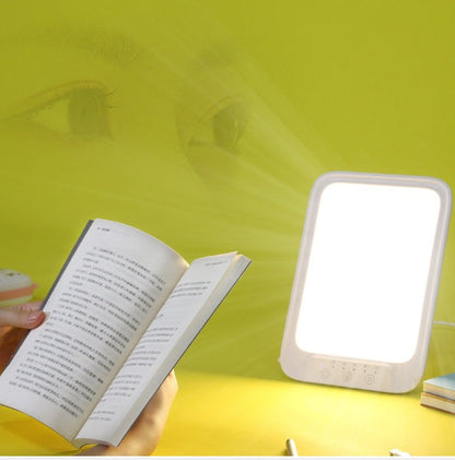 Lámpara de lectura solar con temporizador biónico, terapia de luz LED inteligente