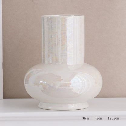 Ceramic Decorative Vase Water Raised Flowers Building Blocks Living Room