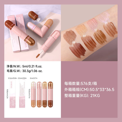 Double-headed Face Lift Cream Foldable Tube Body Two-color Combination Base