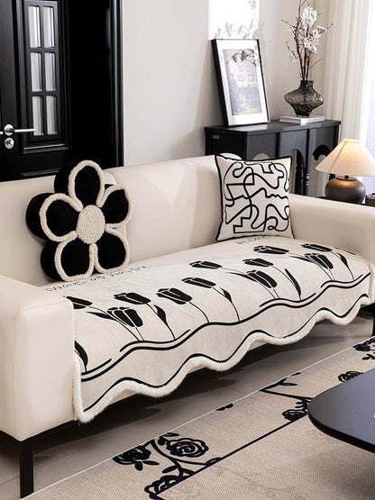 Irregular Shaped Sofa Cushion Chenille Winter