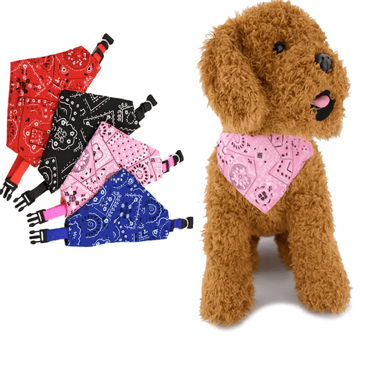 Pañuelo Bandana Ajustable para Mascotas – Algodón Lavable