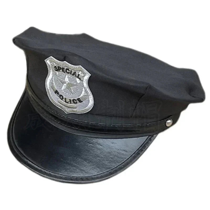 Adult Police Hat | Octagon Flat Cap for Cosplay and Themed Events