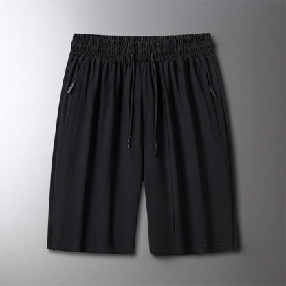 Ice Silk Shorts Men's Thin Loose Oversized Track Pants