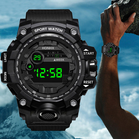 Men's Waterproof Sports Watch – Multifunctional Luminous Electronic