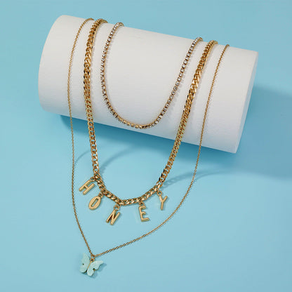 Creative New Product Retro Cold Wind Butterfly Necklace