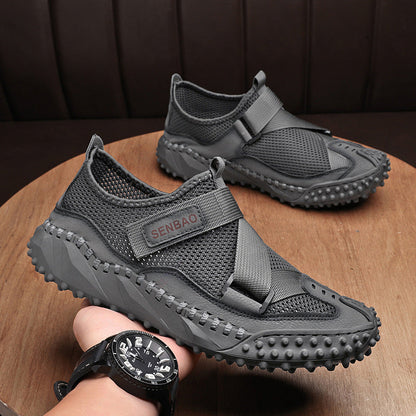 Plus Size Men's Mesh Breathable Casual Shoes Hollow Out