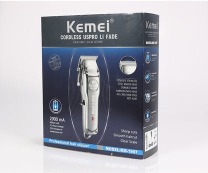 Kemei Rechargeable Electric Hair Clipper for Men – Professional Cordless Trimmer for Home & Salon Use