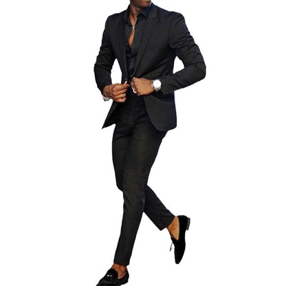 Two-piece Digital Printing Suit With Two Buttons Suit