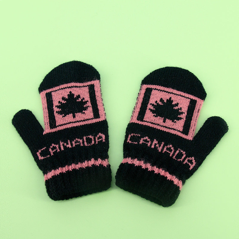 Gants d'hiver en laine pour enfants pour la chaleur