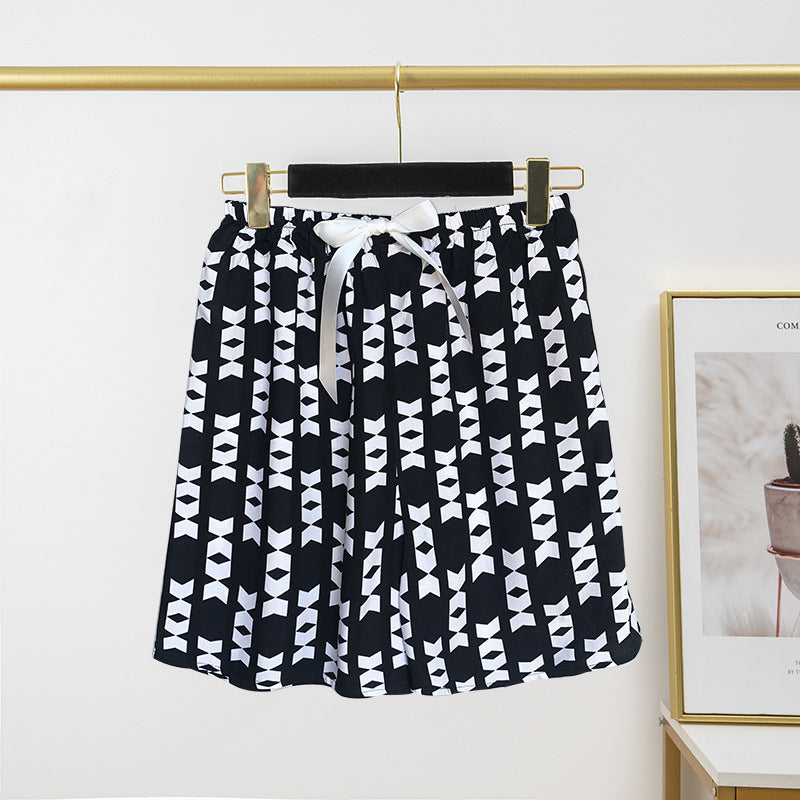Pantalon de pyjama en soie de coton pour femme, short d'été fin et décontracté