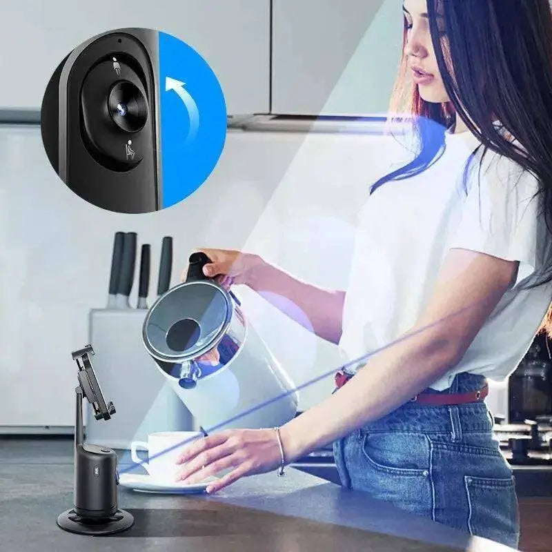 AI Face Tracking Gimbal Phone Holder – 360° Auto-Follow
