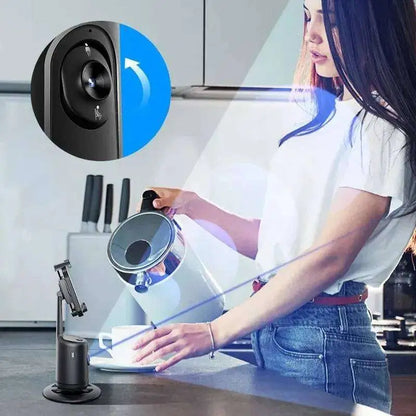 AI Face Tracking Gimbal Phone Holder – 360° Auto-Follow
