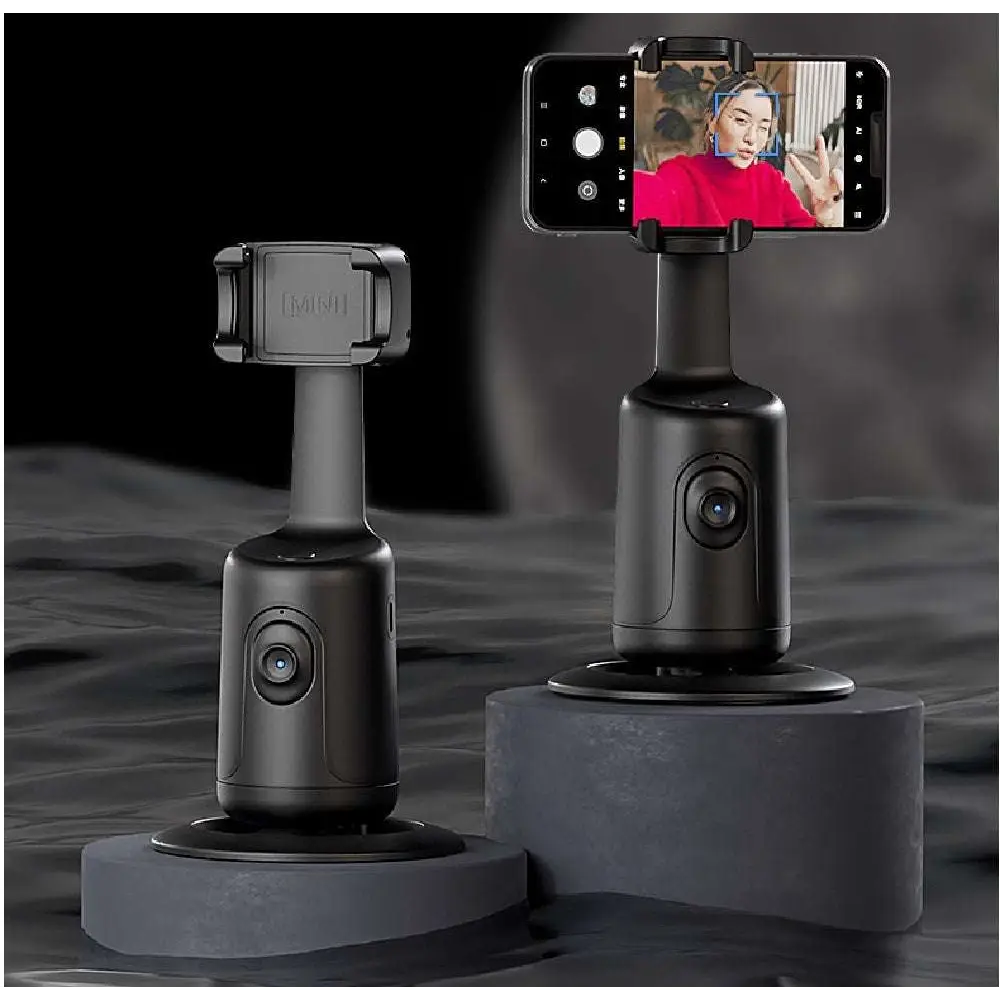 AI Face Tracking Gimbal Phone Holder – 360° Auto-Follow