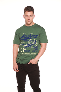 T-shirt graphique à manches courtes en viscose de bambou et coton biologique pour homme Air Force