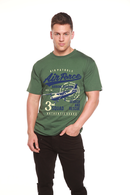 T-shirt graphique à manches courtes en viscose de bambou et coton biologique pour homme Air Force