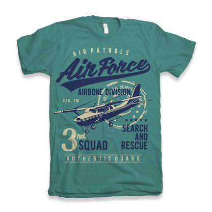 T-shirt graphique à manches courtes en viscose de bambou et coton biologique pour homme Air Force