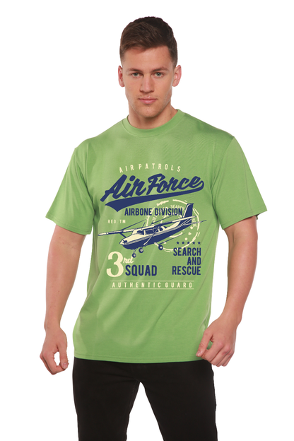 T-shirt graphique à manches courtes en viscose de bambou et coton biologique pour homme Air Force