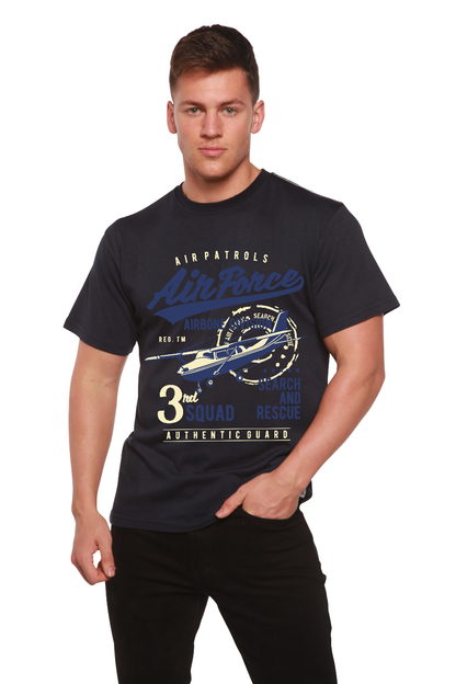 T-shirt graphique à manches courtes en viscose de bambou et coton biologique pour homme Air Force