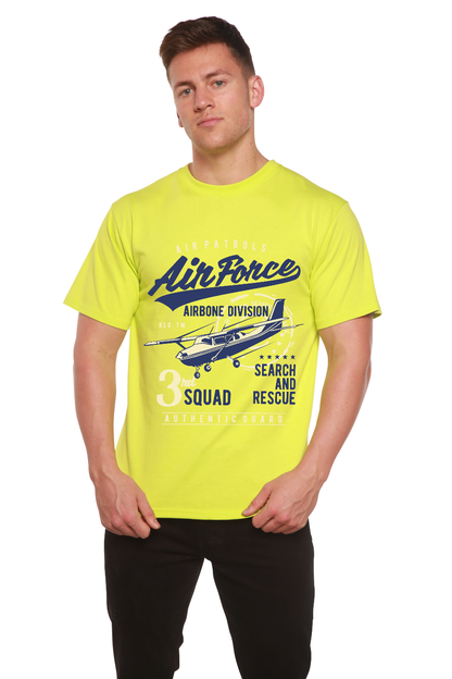 T-shirt graphique à manches courtes en viscose de bambou et coton biologique pour homme Air Force