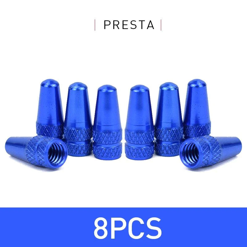 Aluminum Alloy Bike Valve Caps – 8 Piece Pack