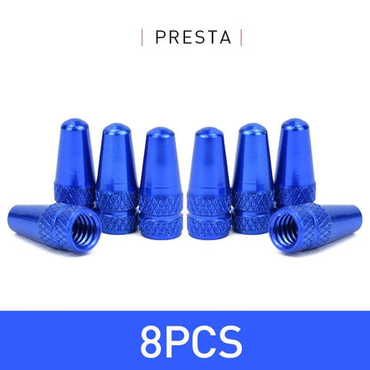 Aluminum Alloy Bike Valve Caps – 8 Piece Pack