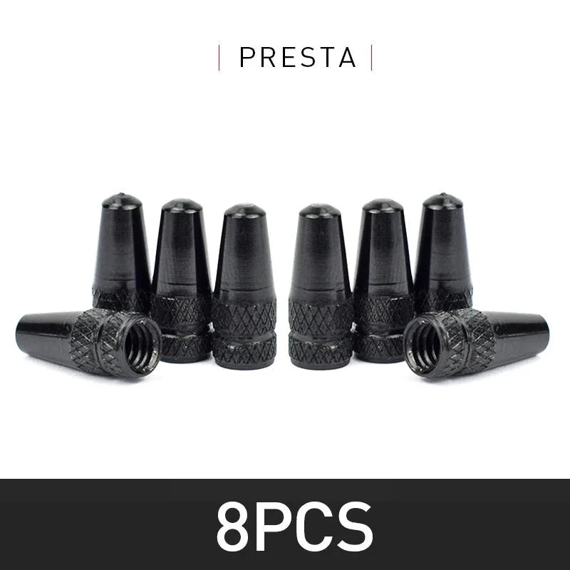 Aluminum Alloy Bike Valve Caps – 8 Piece Pack