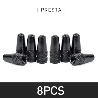 Aluminum Alloy Bike Valve Caps – 8 Piece Pack