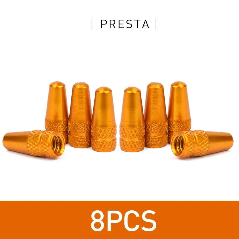 Aluminum Alloy Bike Valve Caps – 8 Piece Pack