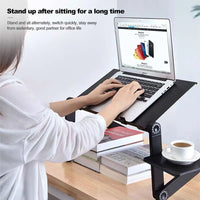 Bureau pliant en alliage d'aluminium, rétractable et réglable