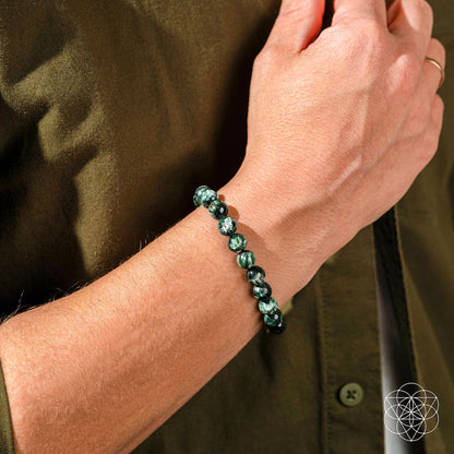 Énergie Angélique – Rare Bracelet de Séraphinite de la Transformation