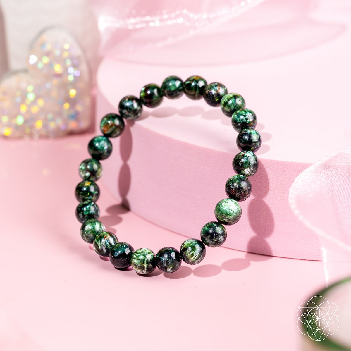 Énergie Angélique – Rare Bracelet de Séraphinite de la Transformation