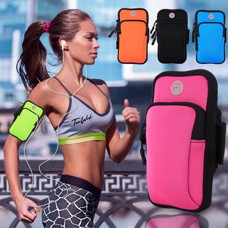 Brassard de Course | Pochette Réglable Antichoc pour Smartphones jusqu'à 6 Pouces
