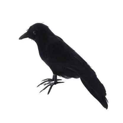 Artificial Black Crow | Halloween Decoration Prop