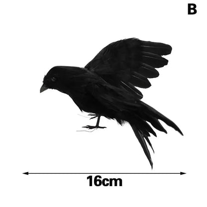 Artificial Black Crow | Halloween Decoration Prop
