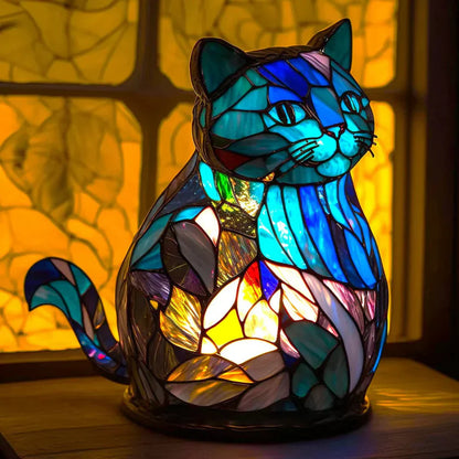 Tiffany Style Animal Table Lamp Stained Glass Art Light E26/E12 Decorative