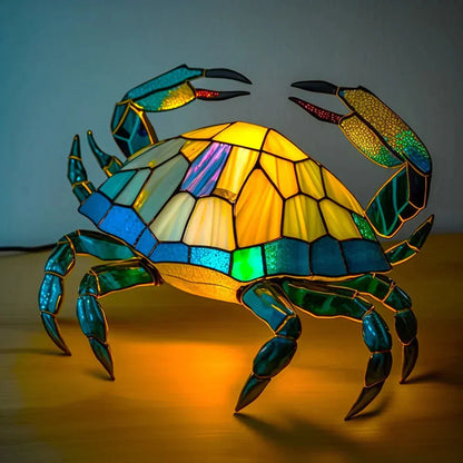Tiffany Style Animal Table Lamp Stained Glass Art Light E26/E12 Decorative