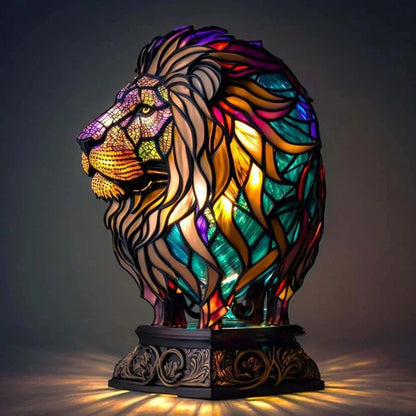 Tiffany Style Animal Table Lamp Stained Glass Bedside Light E26/E12