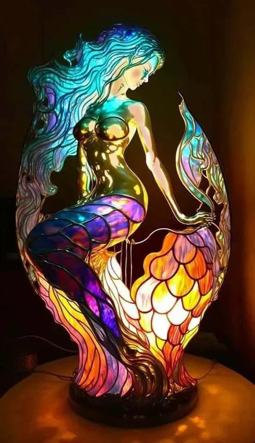 Tiffany Style Animal Table Lamp Stained Glass Bedside Light E26/E12
