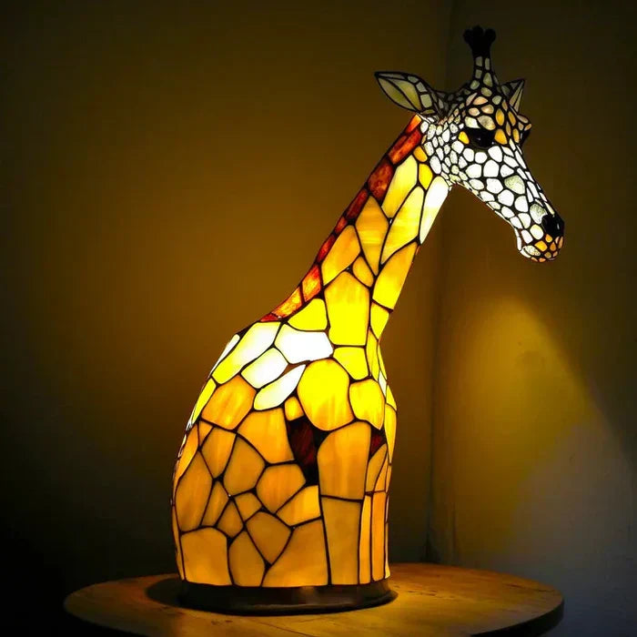 Tiffany Style Animal Table Lamp Stained Glass Art Light E26/E12 Decorative