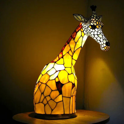 Tiffany Style Animal Table Lamp Stained Glass Art Light E26/E12 Decorative